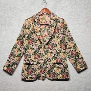 Tapestry floral blazer #grandmacore